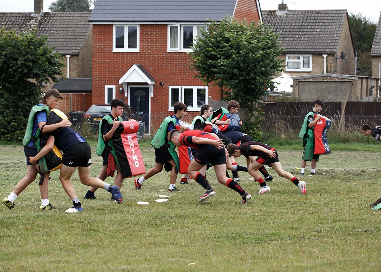 Tag, touch and contact (Year 4 upwards optional) rugby based games around the Dorset